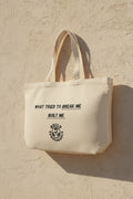 What Didn't Break Me, Built Me - Large Canvas Tote (Zipper)