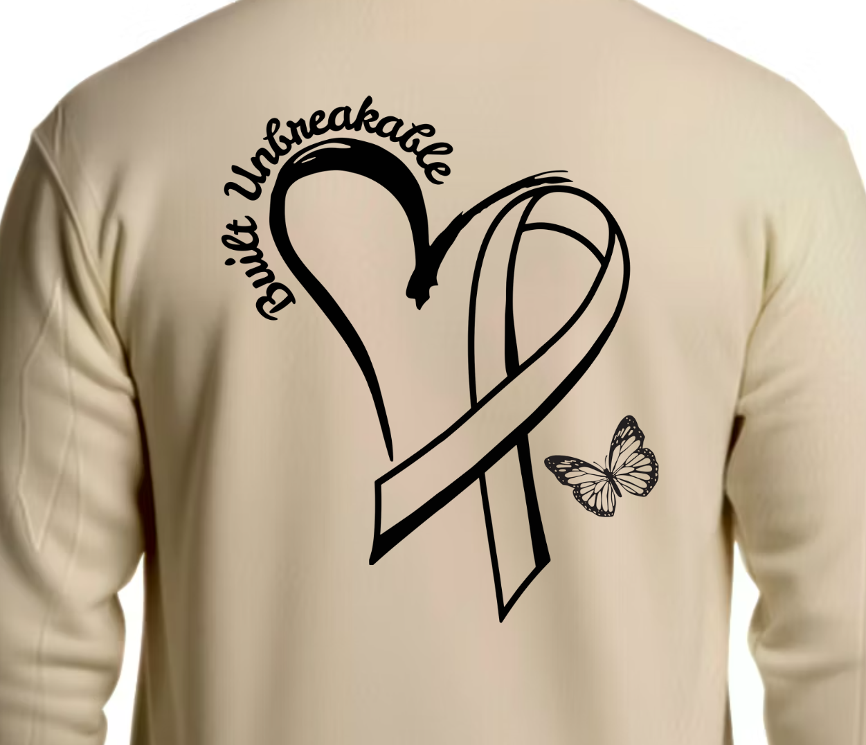 Built Unbreakable Cancer Heart Hoodie